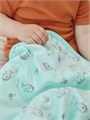 Плед Топотушки 90х90 см мятный/дельфины 4670078611826