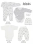 Комплект для новорожденного Mowbaby Birds (5 предметов) milk арт. 5-82 4670078640666