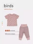 Футболка со штанишками Mowbaby Birds rose арт. 2-82 4670078640598