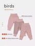 Штанишки Mowbaby Birds (3 шт.) rose арт. 3282 4670078641298