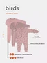 Комбинезон Mowbaby Birds на молнии (3 шт.) rose арт. 1282 4670078641052