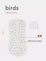 Пеленка-кокон с шапочкой Mowbaby Birds milk арт. 0012+8382 4670078640741
