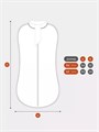 Пеленка-кокон с шапочкой Mowbaby Birds milk арт. 0012+8382 4670078640741