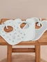 Нагрудник Mowbaby Birds (3 шт.) blue арт. 0182 4670078640352