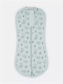 Пеленка-кокон с шапочкой Mowbaby Birds blue арт. 0012+8382 4670078640727