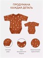 Боди 2 шт. Rant Hugs and kisses Pattern с коротким рукавом Milk-brown 4670078657978