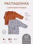 Распашонка 2 шт. Rant Hugs and kisses Pattern Grey-brown 53/54 4670078658395