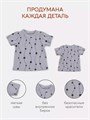 Футболка 2 шт. Rant Hugs and kisses Pattern Grey-pink 4670078658609