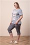 Пижама футболка и капри М325295Пср М325295Пср