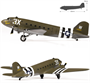 12633  авиация  USAAF C-47 Skytrain  (1:144) 8809845381549