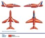 2677  авиация  Hawk T1A "Red Arrows" (1:48) 2000002093152
