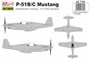 AZ7708  авиация  Joy Pack P-51B/C Mustang (2x Malcom canopy, 1x P-51B canopy)  (1:72) 8592942277081