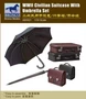 AB3521  наборы для диорам  WWII Civilian Suitcase with Umbrella Set  (1:35) 4544032671815