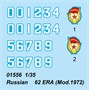01556  техника и вооружение  Russian Танк 62 ERA (Mod. 1972)  (1:35) 9580208015569