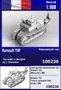 100236  техника и вооружение  Французский командирский танк Renault TSF  (1:100) 2000002150602