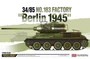 13295  техника и вооружение  Танк-34/85 No.183 Factory "Berlin 1945"  (1:35) 8809258924654