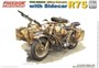 16005SP  техника и вооружение  R75 with Sidecar + German  Motocycle Driver For R75  (1:16) 4580702168506