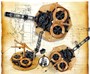 18157  техника и вооружение  DAVINCI FLYING PENDULUM CLOCK 8809258925095
