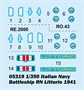 05319  флот  Italian Navy Battleship RN Littorio 1941  (1:350) 9580208053196