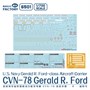 6501  флот  USS Gerald R. Ford CVN-78 Aircraft Carrier (Upgraded Version)  (1:700) 6974715830235