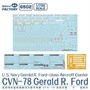 6502  флот  Clear Painted Colorful U.S. Navy  Gerald R. Ford-class Aircraft Carrier CVN-78   (1:700) 2000002175575