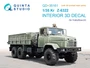 QD+35161  декали  3D Декаль интерьера кабины КР@З-6322 (HobbyBoss) (с 3D-печатными деталями)  (1:35) 2000002202103