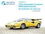 QD24012  декали  3D Декаль интерьера кабины Lamborghini Countach 5000 QV (Aoshima)  (1:24) 2000002159193