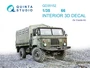 QD35152  декали  3D Декаль интерьера кабины Г@З-66 (Звезда)  (1:35) 2000002191704
