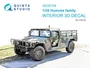 QD35154  декали  3D Декаль интерьера кабины HUMVEE (ICM)  (1:35) 2000002207733