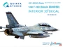 QD48045-Base  декали  3D Декаль интерьера кабины F-16D block30/40/50 осн.элементы (Kineric)  (1:48) 2000000160320