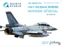 QD48045-Pro  декали  3D Декаль интерьера кабины F-16D block20/30/40 расшир.набор (Kineric)  (1:48) 2000000160337