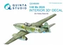 QD48089  декали  3D Декаль интерьера кабины Me-262A (HobbyBoss)  (1:48) 2000000223131