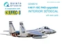 QD48214  декали  3D Декаль интерьера кабины со смоляными деталями F-15C PAD-upgraded (GWH)  (1:48) 2000002136958