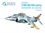 QD48291  декали  3D Декаль интерьера кабины AV-8A Early (Kinetic)  (1:48) 2000002124054
