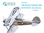 QD48297  декали  3D Декаль интерьера для Gloster Gladiator Mk.I (Roden)  (1:48) 2000002208198