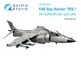 QD48343  декали  3D Декаль интерьера кабины Sea Harrier FRS.1  (Kinetic)  (1:48) 2000002127307