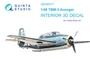QD48377  декали  3D Декаль интерьера кабины TBM-3 Avenger (Hobby Boss)  (1:48) 2000002137351