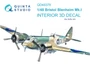 QD48378  декали  3D Декаль интерьера кабины Blenheim Mk.I (Airfix)  (1:48) 2000002137740