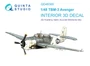 QD48385  декали  3D Декаль интерьера кабины TBM-3 Avenger (Accurate miniatures/Academy)  (1:48) 2000002137368