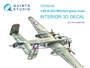 QD48436  декали  3D Декаль интерьера кабины B-25J Mitchell Glass Nose (HK models)  (1:48) 2000002169468