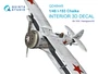 QD48445  декали  3D Декаль интерьера кабины И-153 (ICM/Hasegawa)  (1:48) 2000002169482