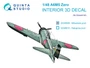 QD48609  декали  3D Декаль интерьера кабины A6M5 Zero (производства Mitsubishi) (Eduard)  (1:48) 2000002195597