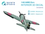 QD48610  декали  3D Декаль интерьера для A6M5 Zero (пр-во Nakajima) (Eduard)  (1:48) 2000002208983