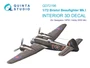 QD72196  декали  3D Декаль интерьера кабины Bristol Beaufighter Mk.I (Hesegawa/MPM/Hobby2000) (1:72) 2000002183372