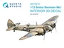 QD72210  декали  3D Декаль интерьера кабины Bristol Blenheim Mk.I (Airfix)  (1:72) 2000002191223