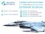 QP48028  декали  3D Декаль Усиливающие накладки для F-16 block 30/32 (Kinetic 2022г.)  (1:48) 2000002137153