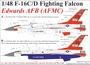 UR48159  декали  F-16C/D (Block 30) Edwards AFB (AFMC)  (1:48) 2000002140085