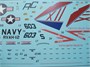 UR48161  декали  RA-5C Vigilante RVAH-12 USS Saratoga, with stencils  (1:48) 2000002140108
