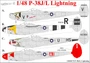 UR48175  декали  P-38J/L Lightning  (1:48) 2000002140153