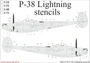 UR48178  декали  P-38 Lightning stencils  (1:48) 2000002140214